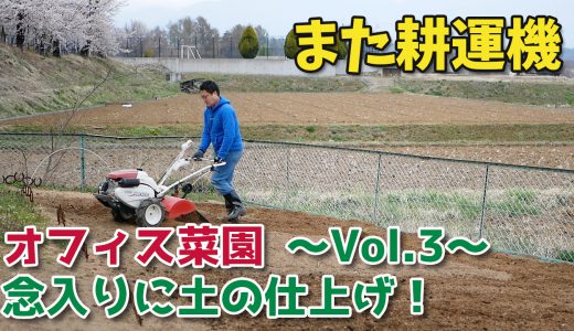 またもや耕運機で土の仕上げ！【移住生活】オフィス菜園～Vol.3～