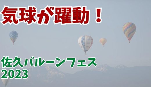 【速度そのまま】山をバックに気球が躍動！佐久バルーンフェスティバル2023競技飛行の様子